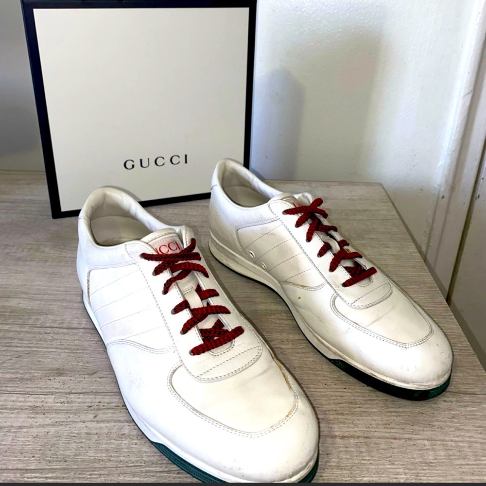 1984 Gucci old school tennis shoes.